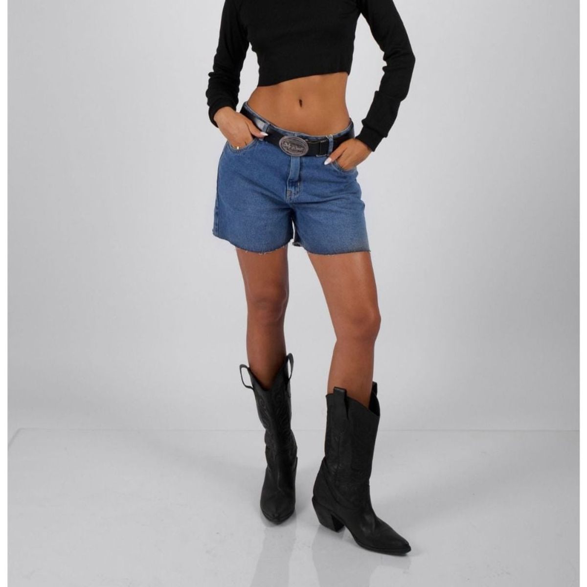 BETWEEN US - Biker short jean Between Us