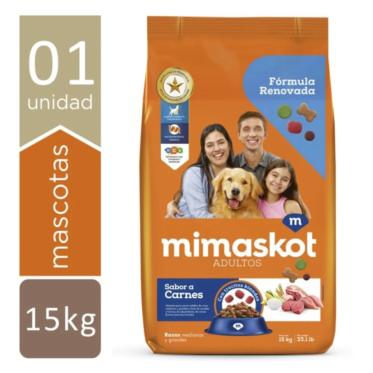 MIMASKOT - MIMASKOT ADULTOS RZ MG CARNECEREALESVEGETALES 15 KG