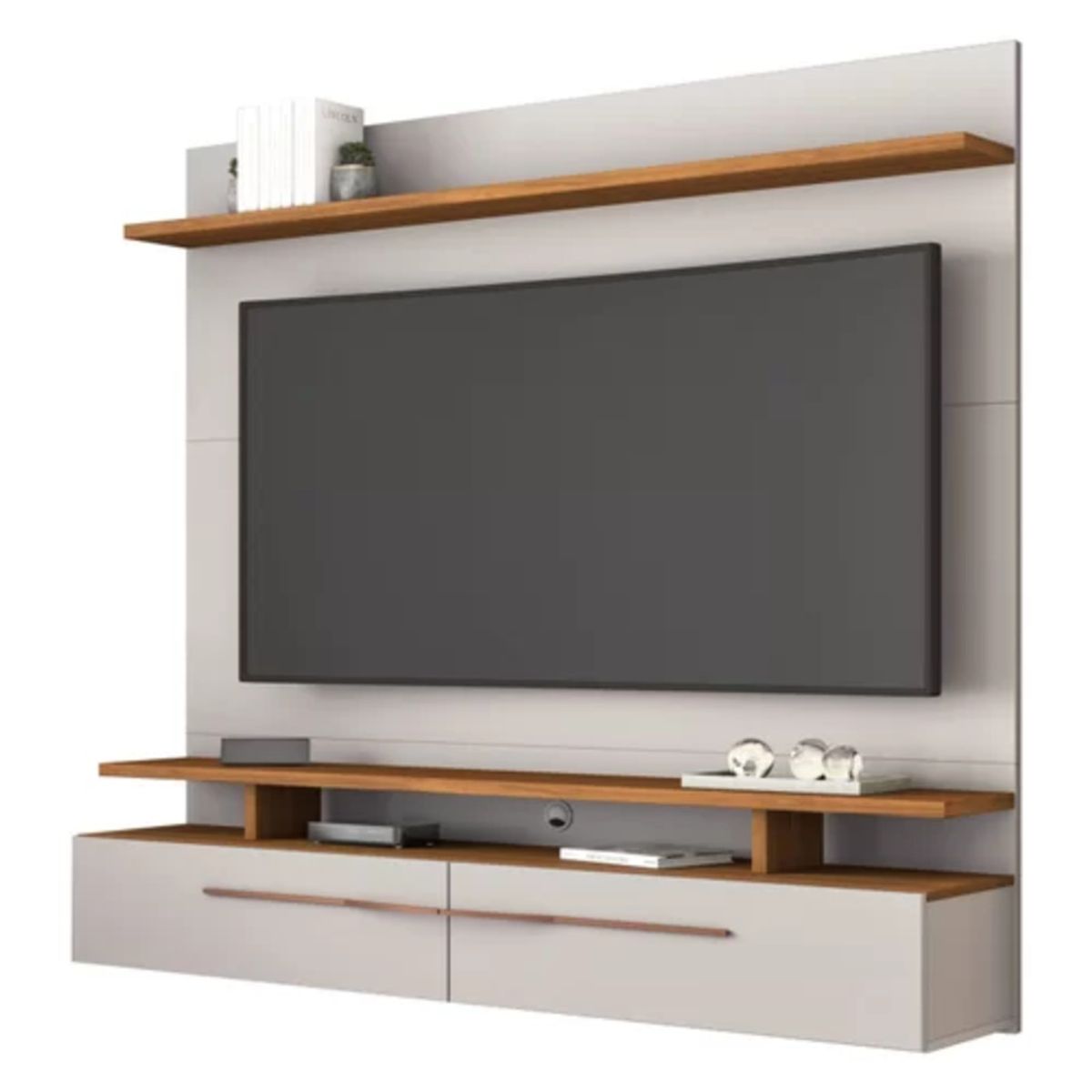 TU MESITA - Mueble completo para TV flotante 2 cajones Argos BlancoDuna TU MESITA