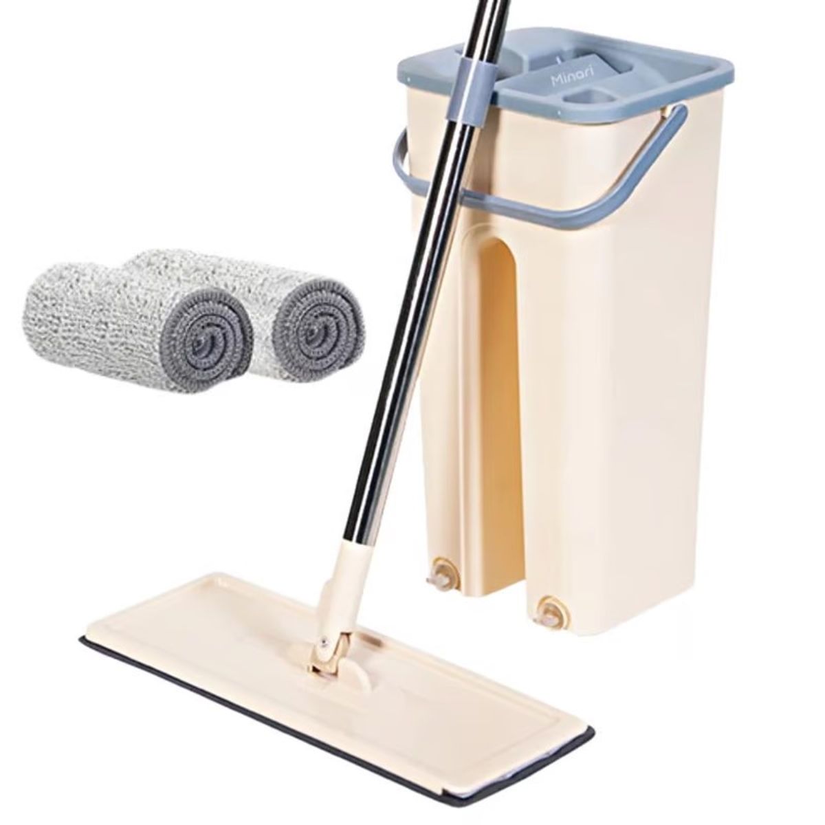 GENERICO - Trapeador Mágico  Balde Escurridor 2 Mopas color aleatorio