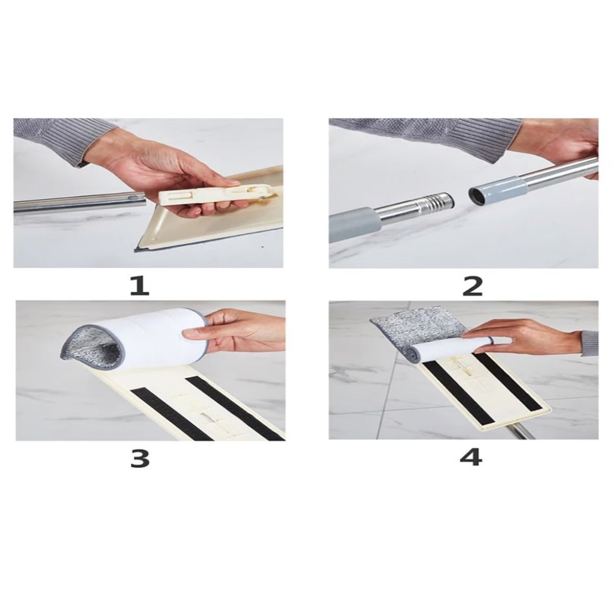 GENERICO - Trapeador Mágico  Balde Escurridor 2 Mopas color aleatorio