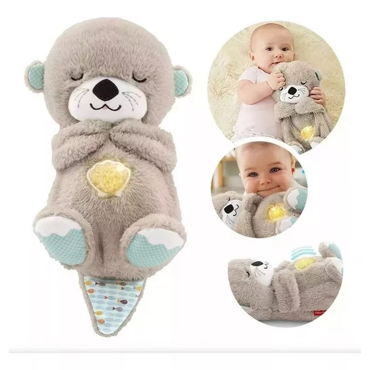 GENERICO - Peluche Nutria Dormilona que Respira Musical Beige Generico