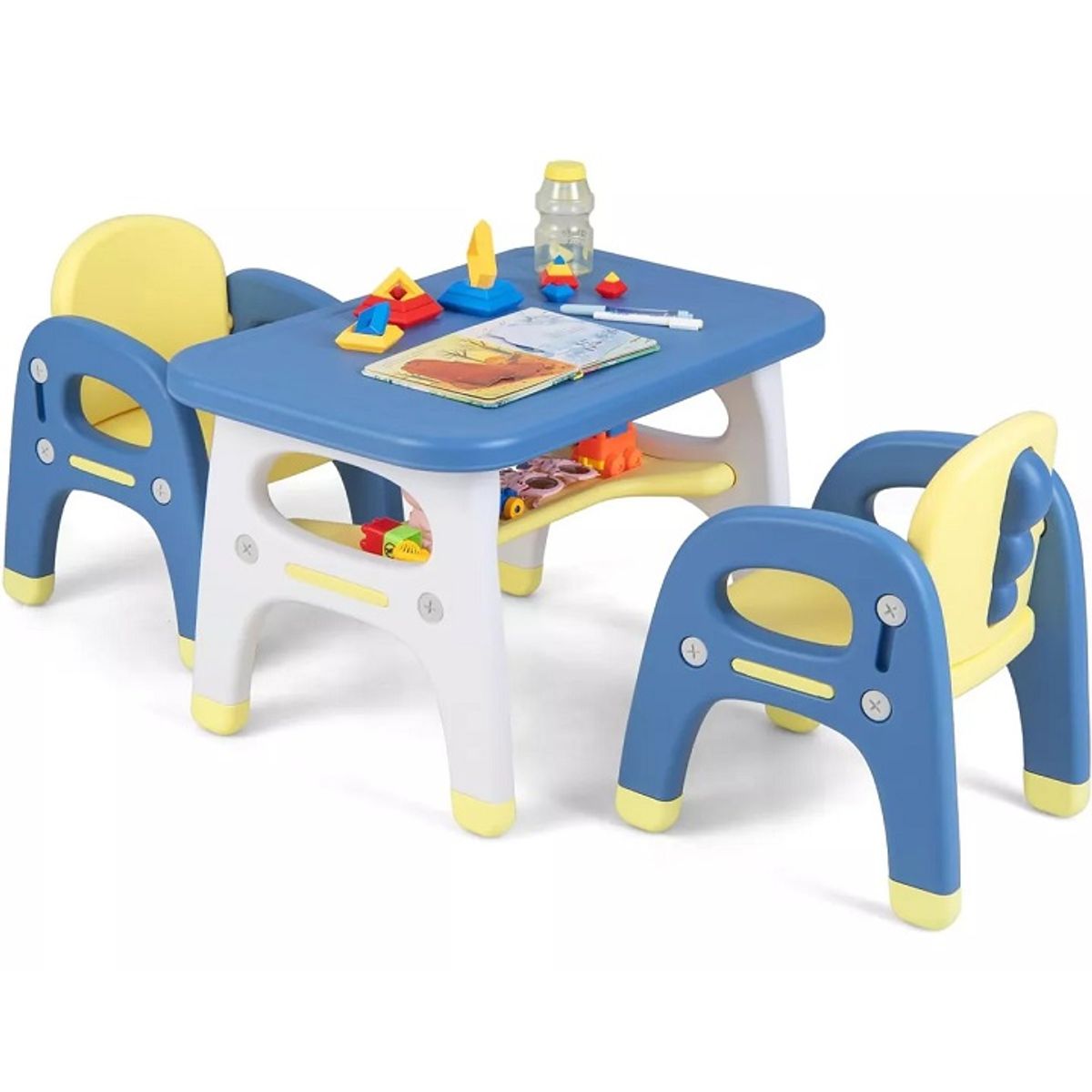 PERU IMPORTACIONES - MESA  INFANTIL CON 2 SILLAS PARA NIÑOS