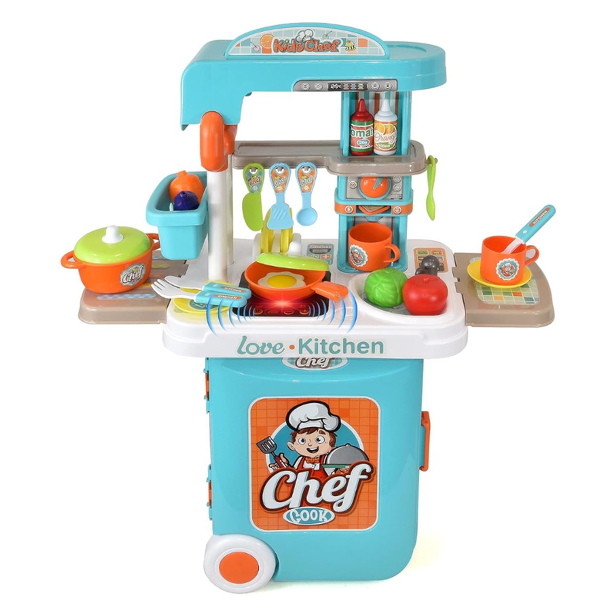 GENERICO - Set de Cocina de Juguete con Luz y Sonido 3 en 1