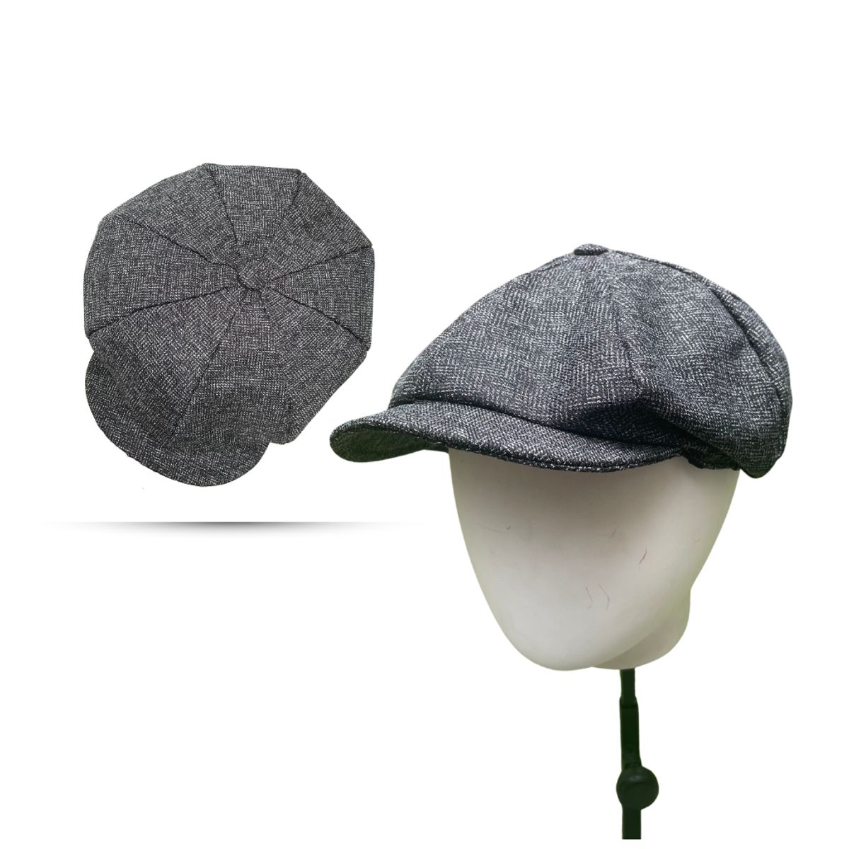 KAST PE - Boina Beck New Winston Gris Oscuro Talla L - Gorra para Hombre