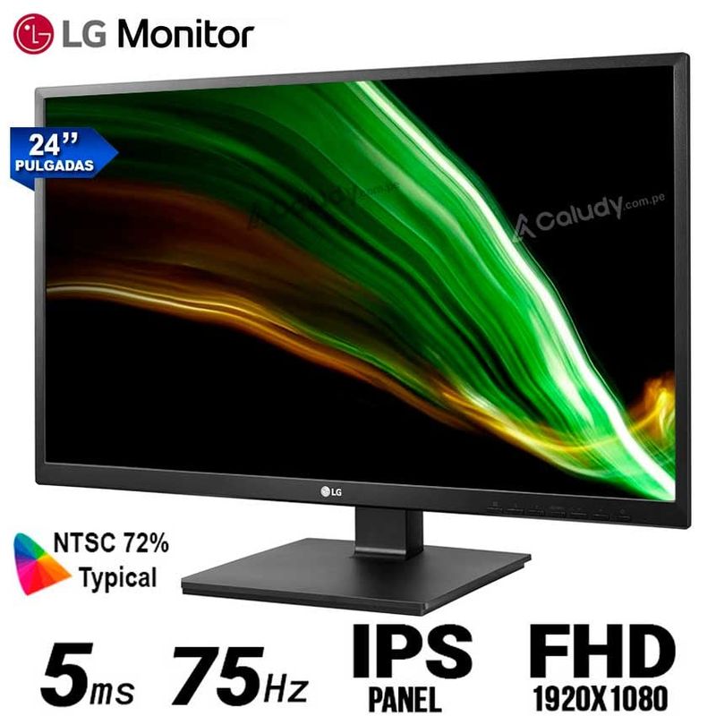 LG - Monitor LG BUSINESS 24BK550Y-B 24 IPS FHD 75Hz 5ms PARLANTE PIVOT