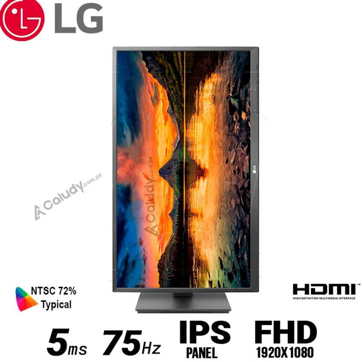 LG - Monitor LG BUSINESS 24BK550Y-B 24 IPS FHD 75Hz 5ms PARLANTE PIVOT
