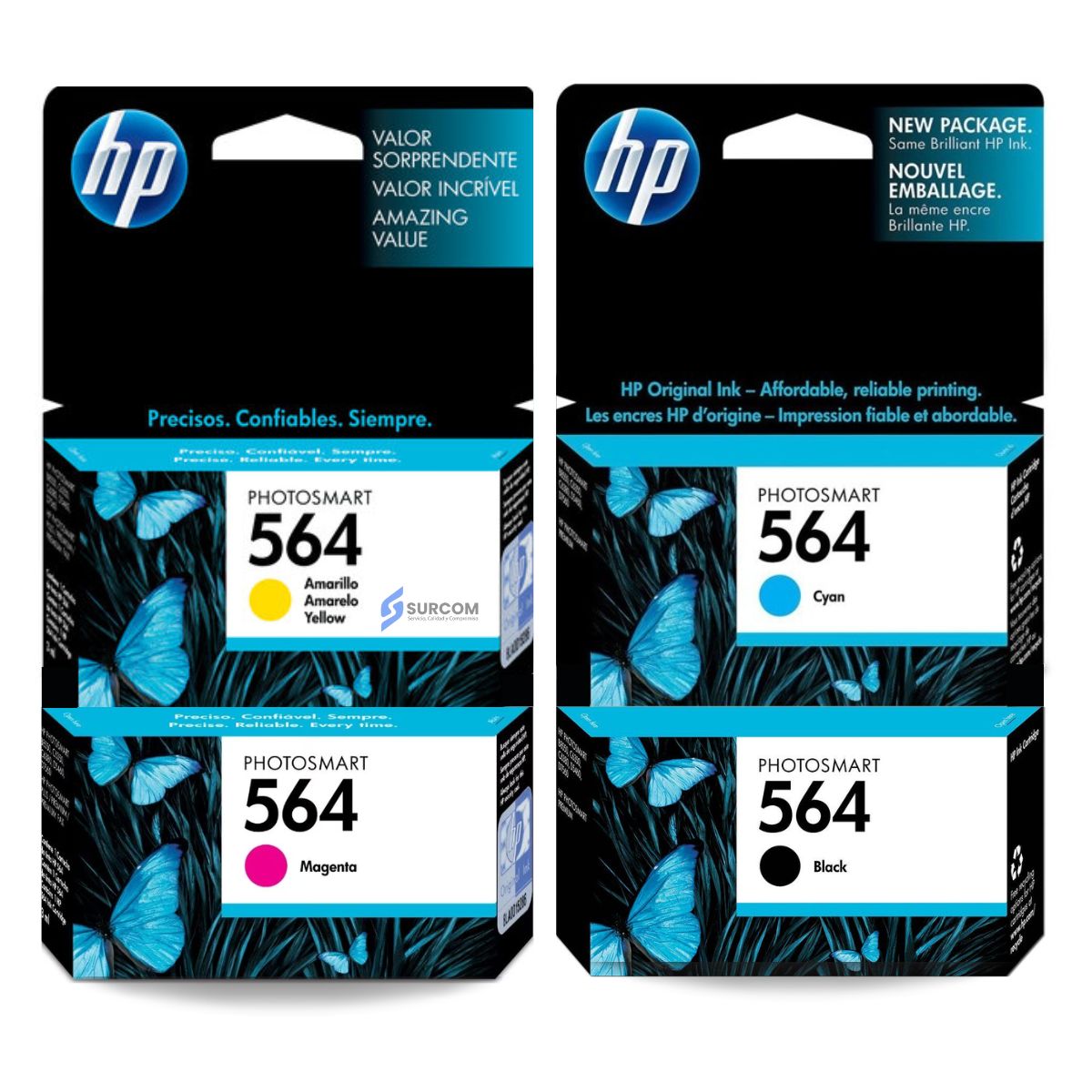 HP - Kit Tinta HP 564 Cyan, Magenta, Amarillo, Negro