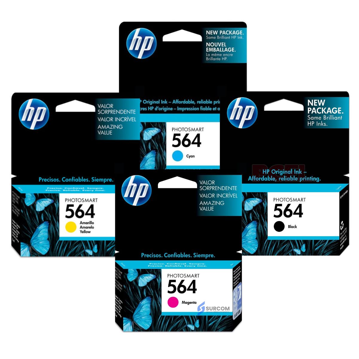 HP - Kit Tinta HP 564 Cyan, Magenta, Amarillo, Negro