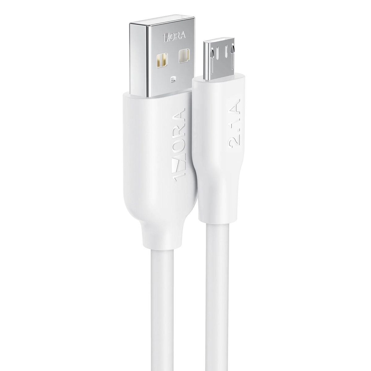 GENERICO - Cable de Datos Micro usb 3A Blanco 1M