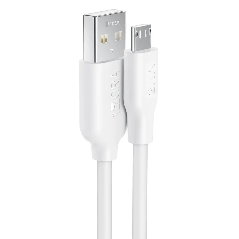 GENERICO - Cable de Datos Micro usb 3A Blanco 1M