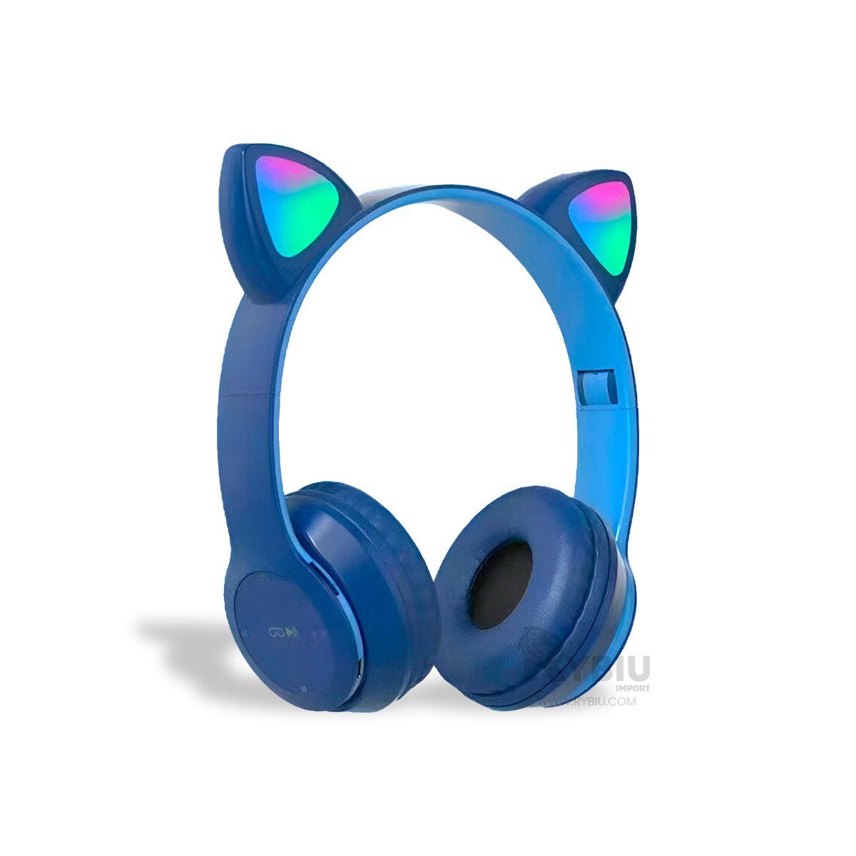 RYBIU IMPORT - Audifonos Forma de Gato en Color Azul Y+Regalo Stickers