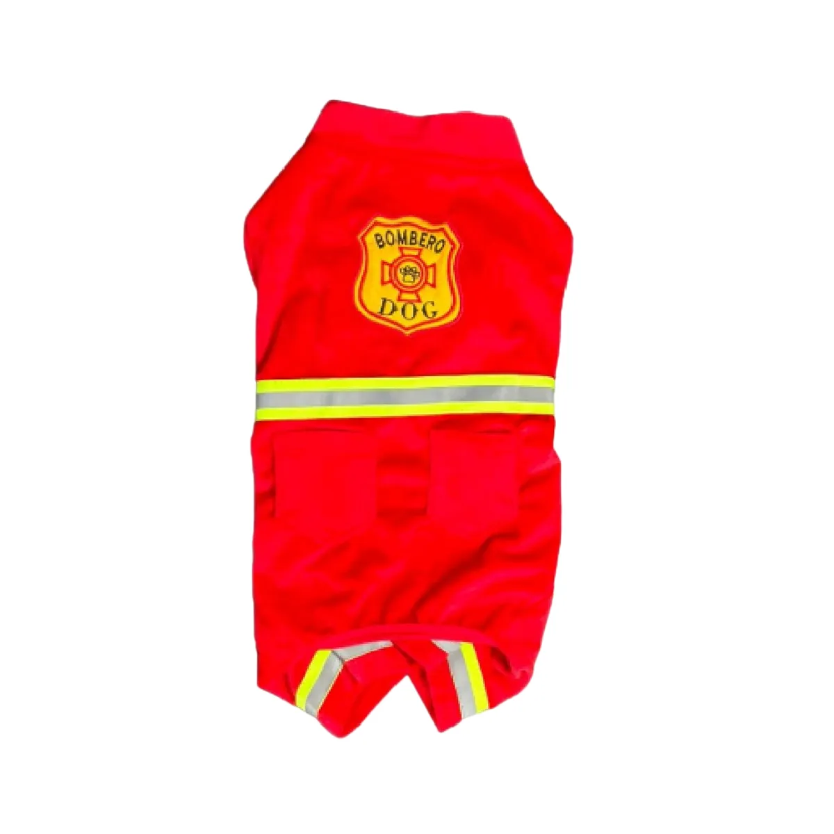 GENERICO - Disfraz Halloween mascotas perros y gatos bombero talla 2