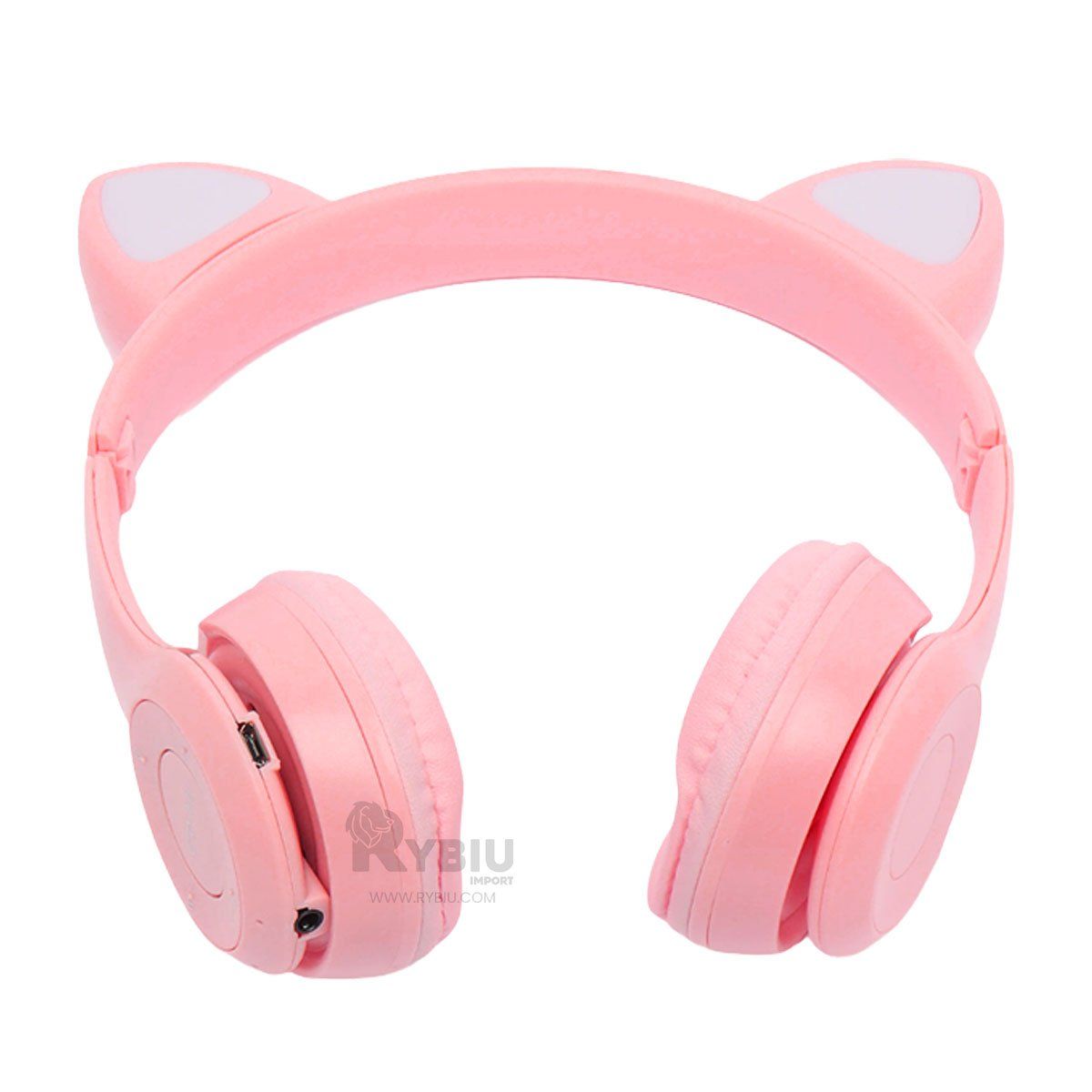 RYBIU IMPORT - Auriculares Led de Diseño de Gato Rosado Y+Regalo Agendita