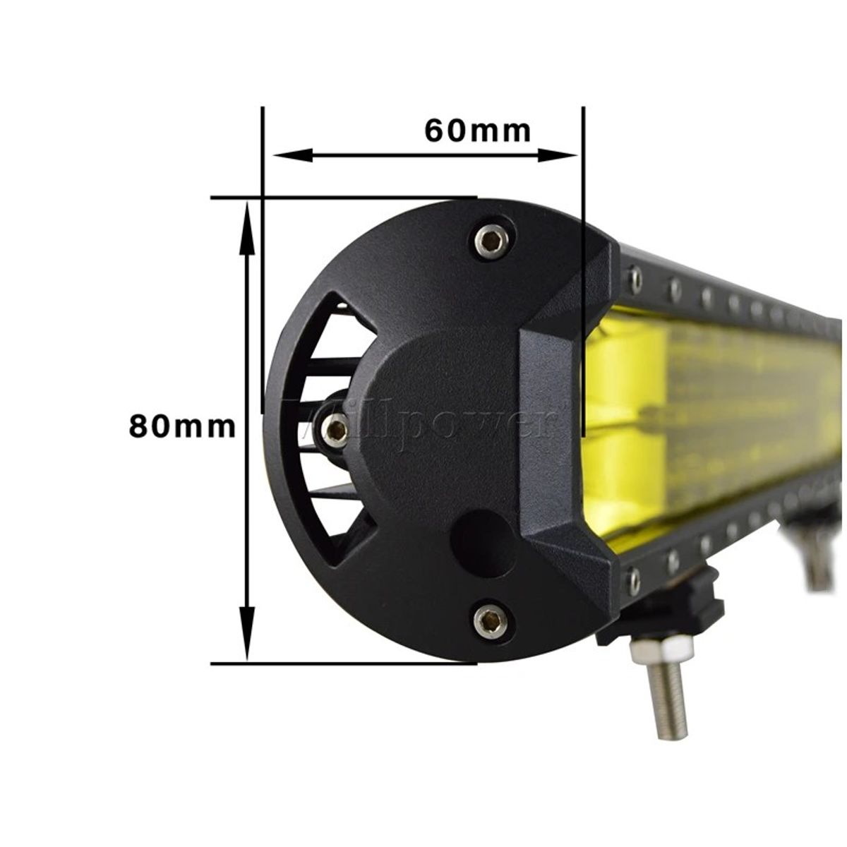 GENERICO - Barra Led Neblinero 324w 58cm Color Amarillo Rompe Nieblas