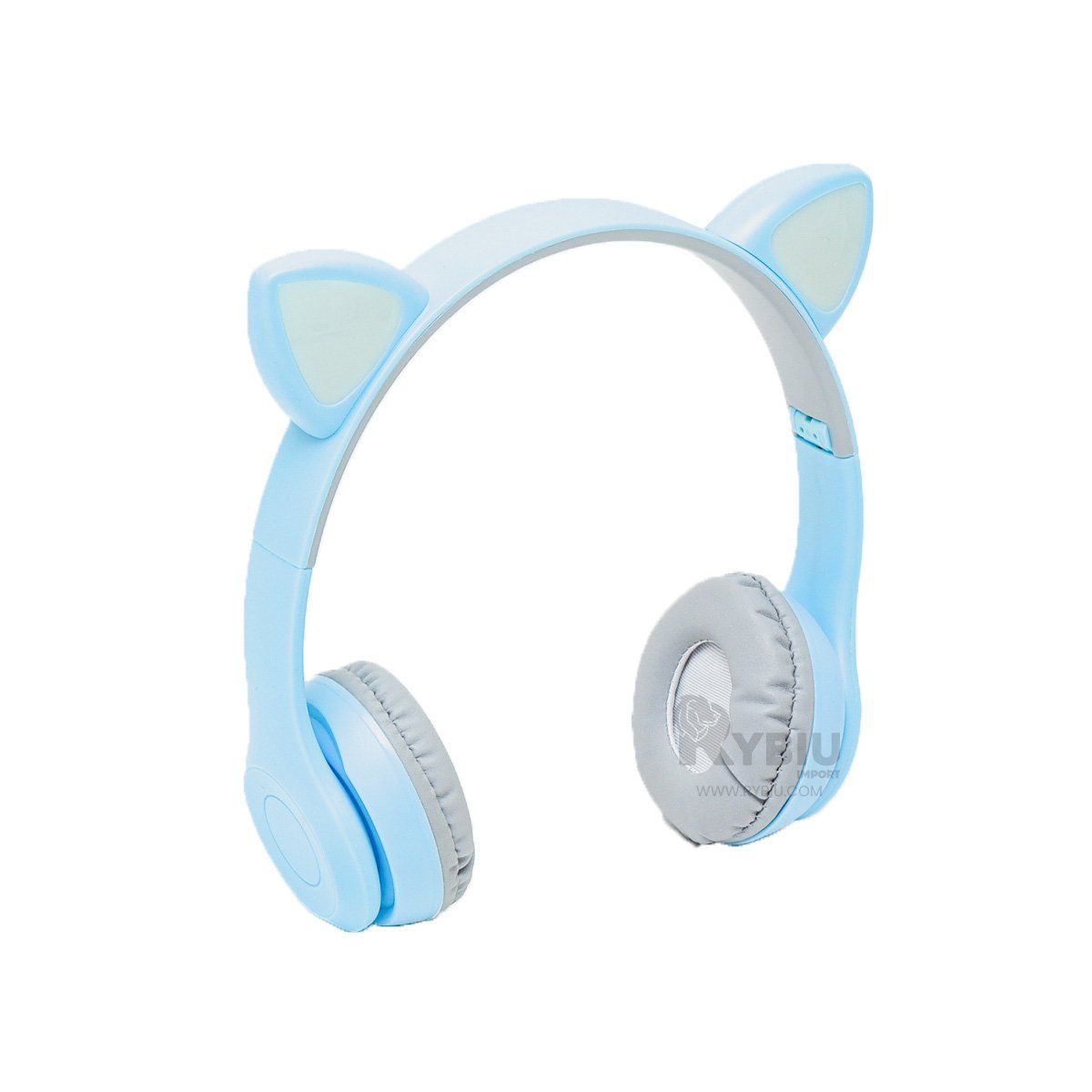 RYBIU IMPORT - Auriculares Led de Diseño de Gato Celeste Y+Regalo Agendita