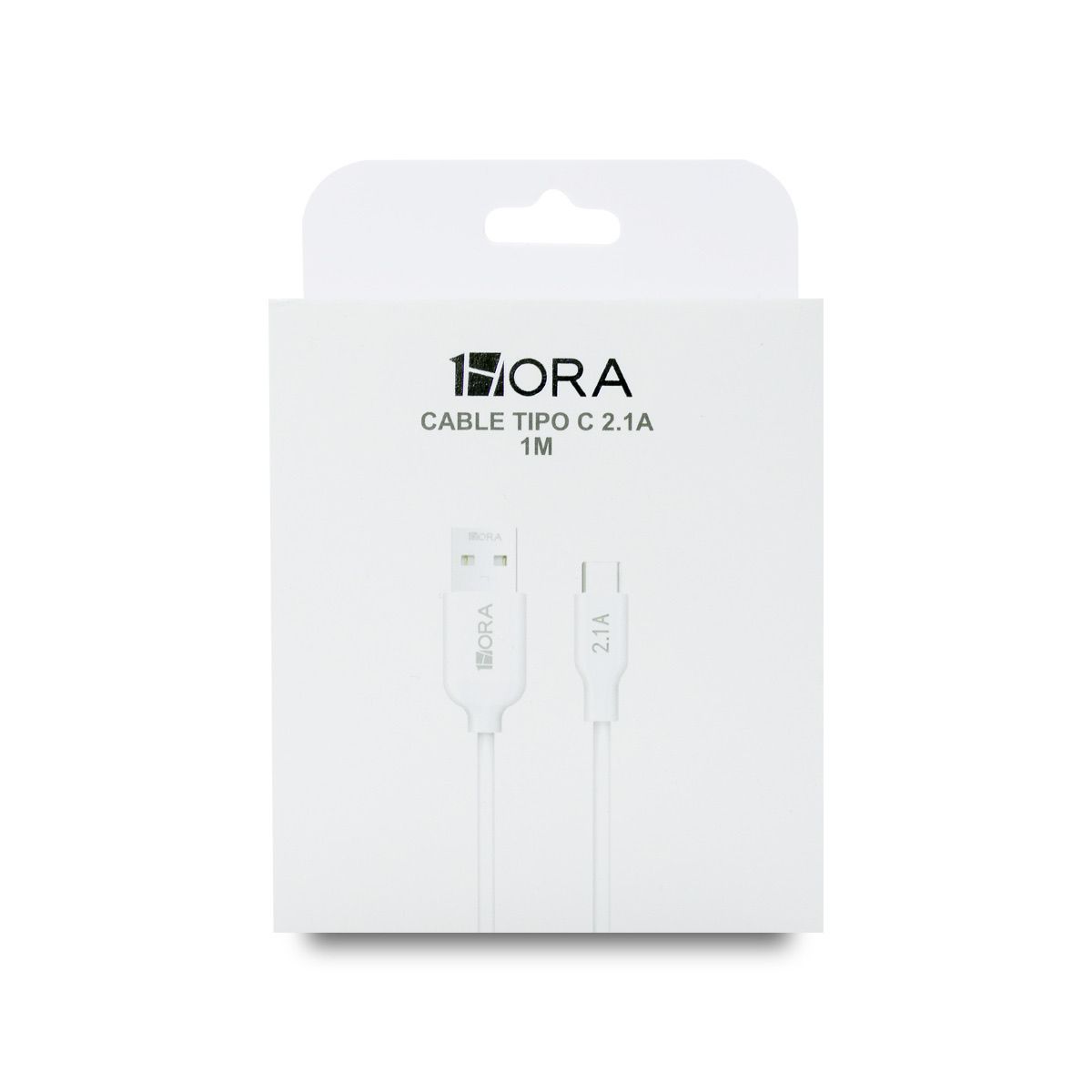 GENERICO - CABLE  USB TIPO C - BLANCO 1 M