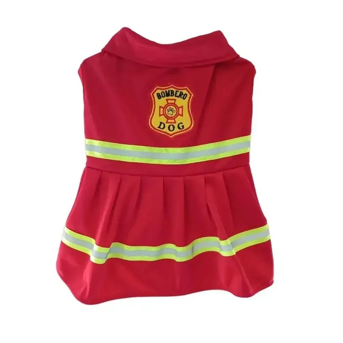 GENERICO - Disfraz para mascotas perro/gato Bombera Halloween Talla 4