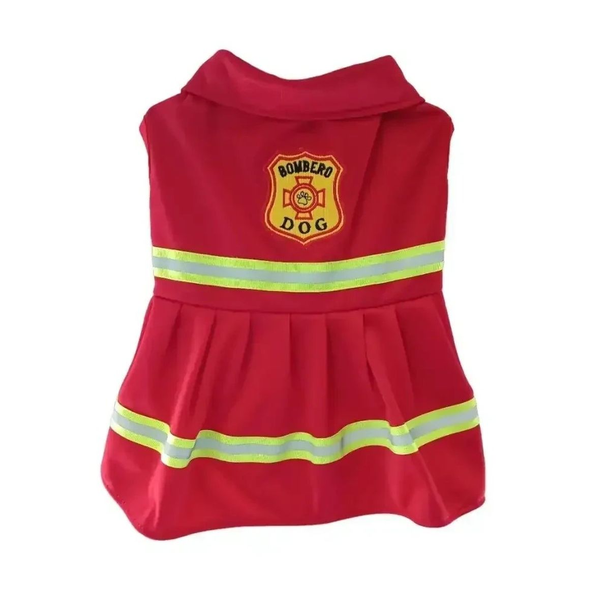 GENERICO - Disfraz para mascotas perro/gato Bombera Halloween Talla 4