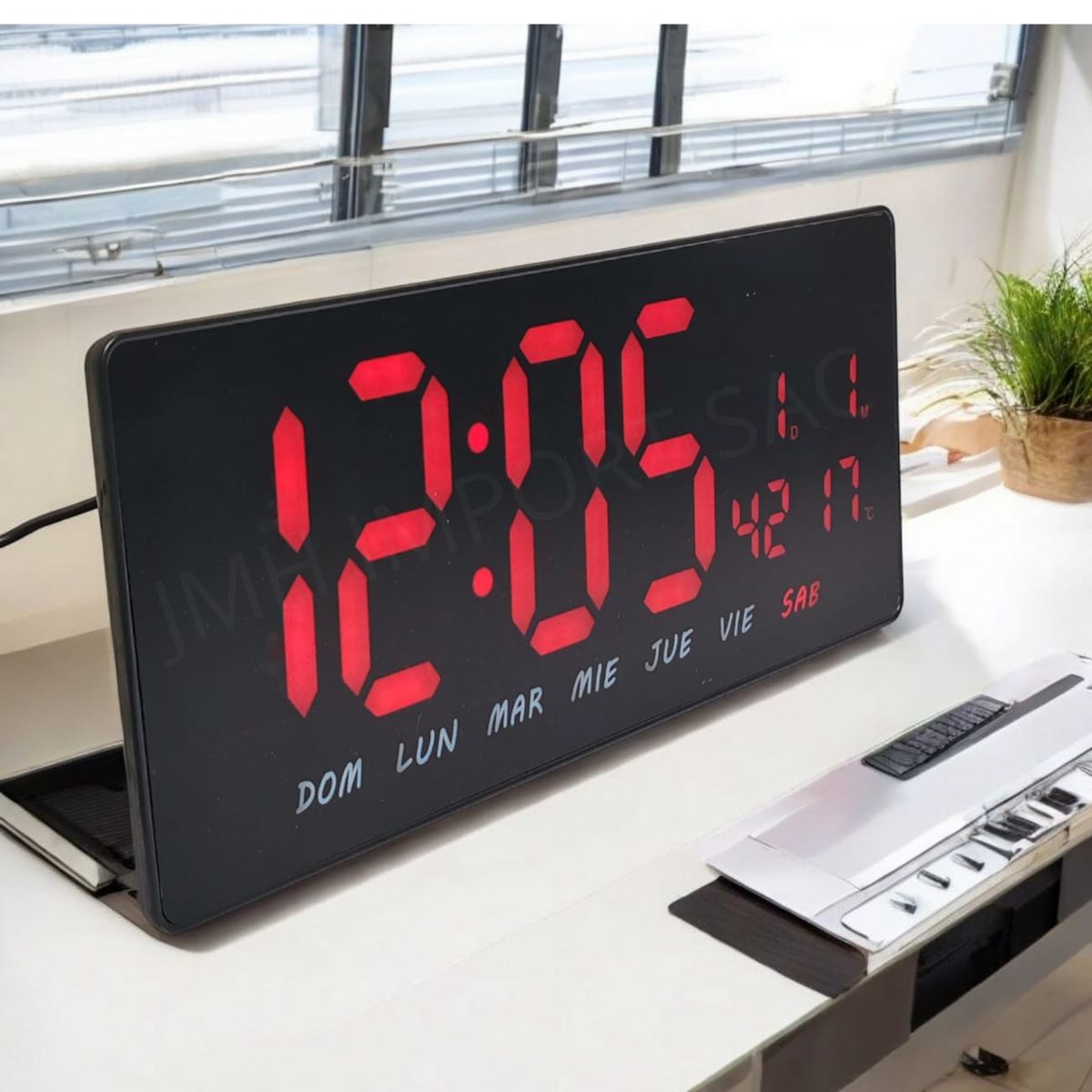 GENERICO - Reloj Digital de Pared Alarma Calendario