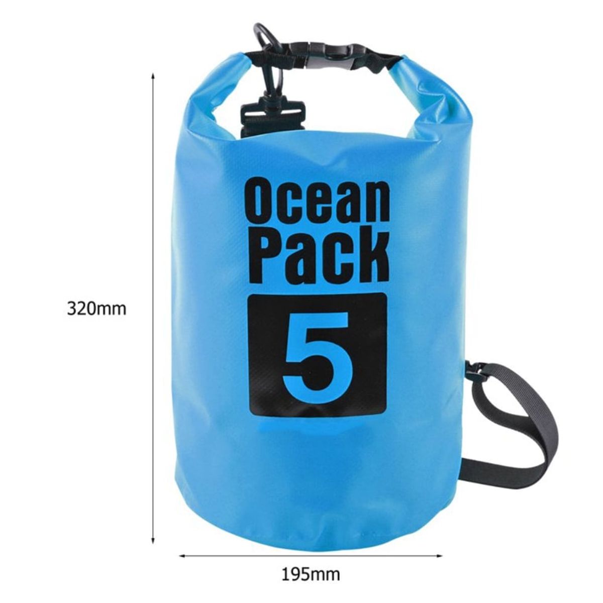 GENERICO - Mochila, Bolsa Bolso Impermeable Ocean Pack 5 Litros Celeste