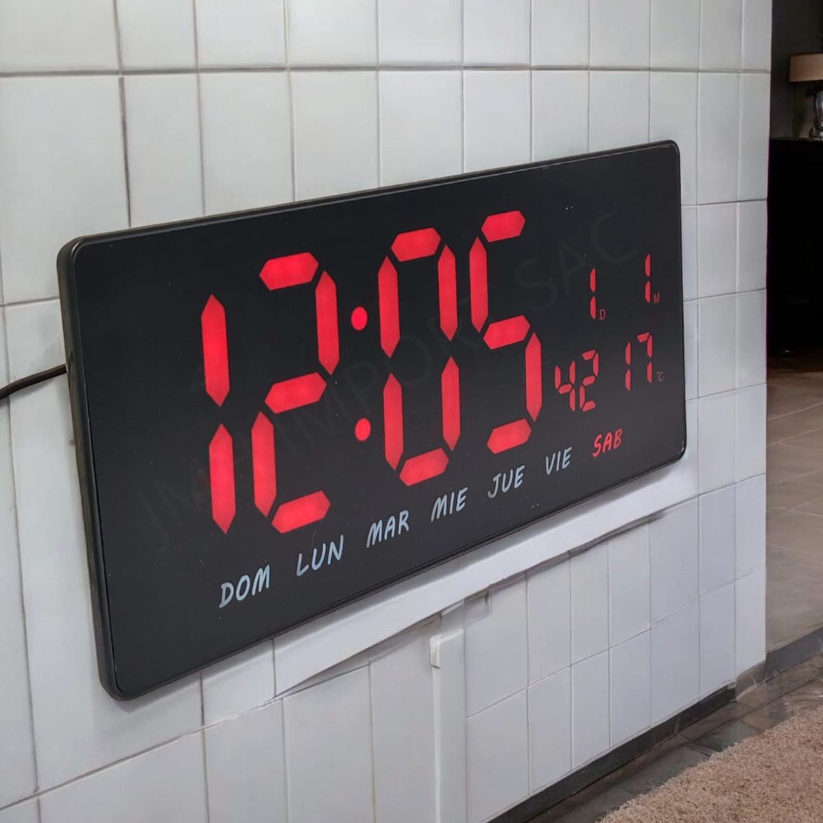 GENERICO - Reloj Digital de Pared Alarma Calendario