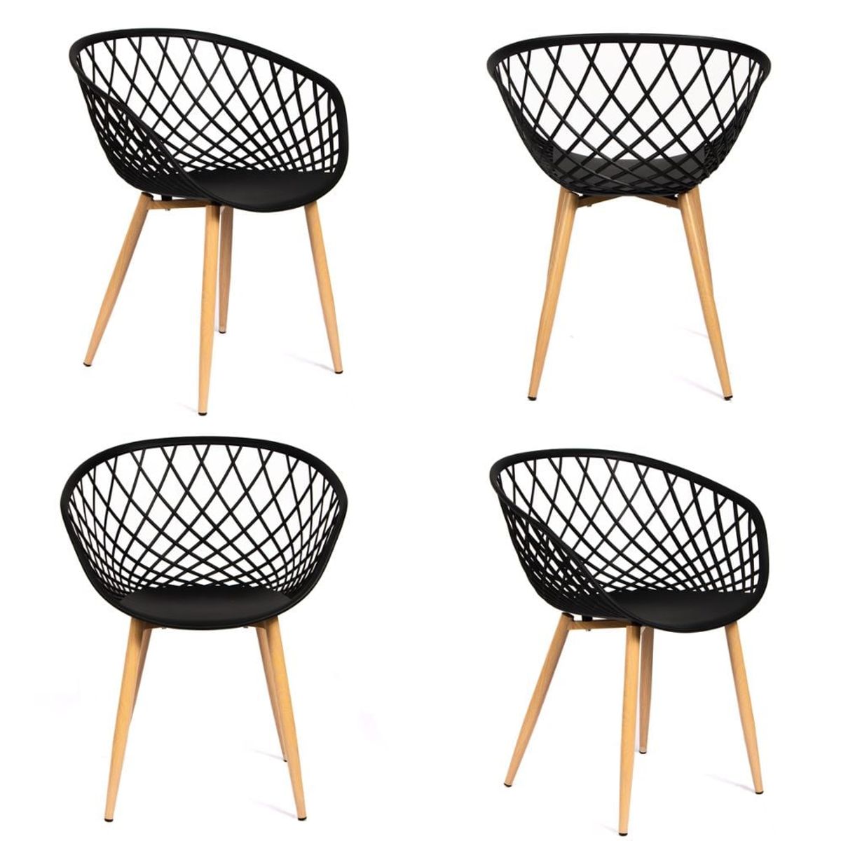 GRUPO CB - Silla Calada Con Reposabrazos Modelo Vera Pack x4