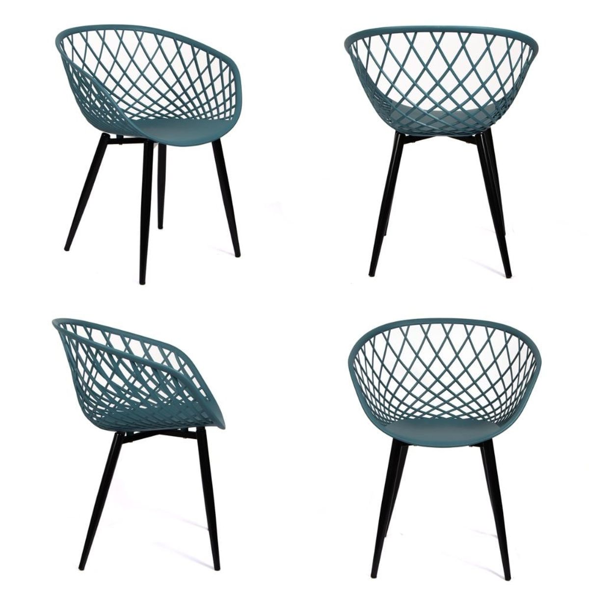 GRUPO CB - Silla Calada Con Reposabrazos Modelo Vera Pack x4