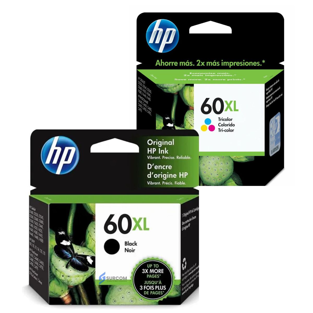 HP - Kit Tinta HP 60XL Negro Tricolor