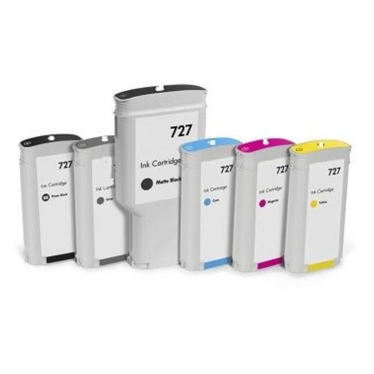 HP - Kit Tinta HP 727 Cyan Magenta Amarillo Mate/Black Photo/Black Gray