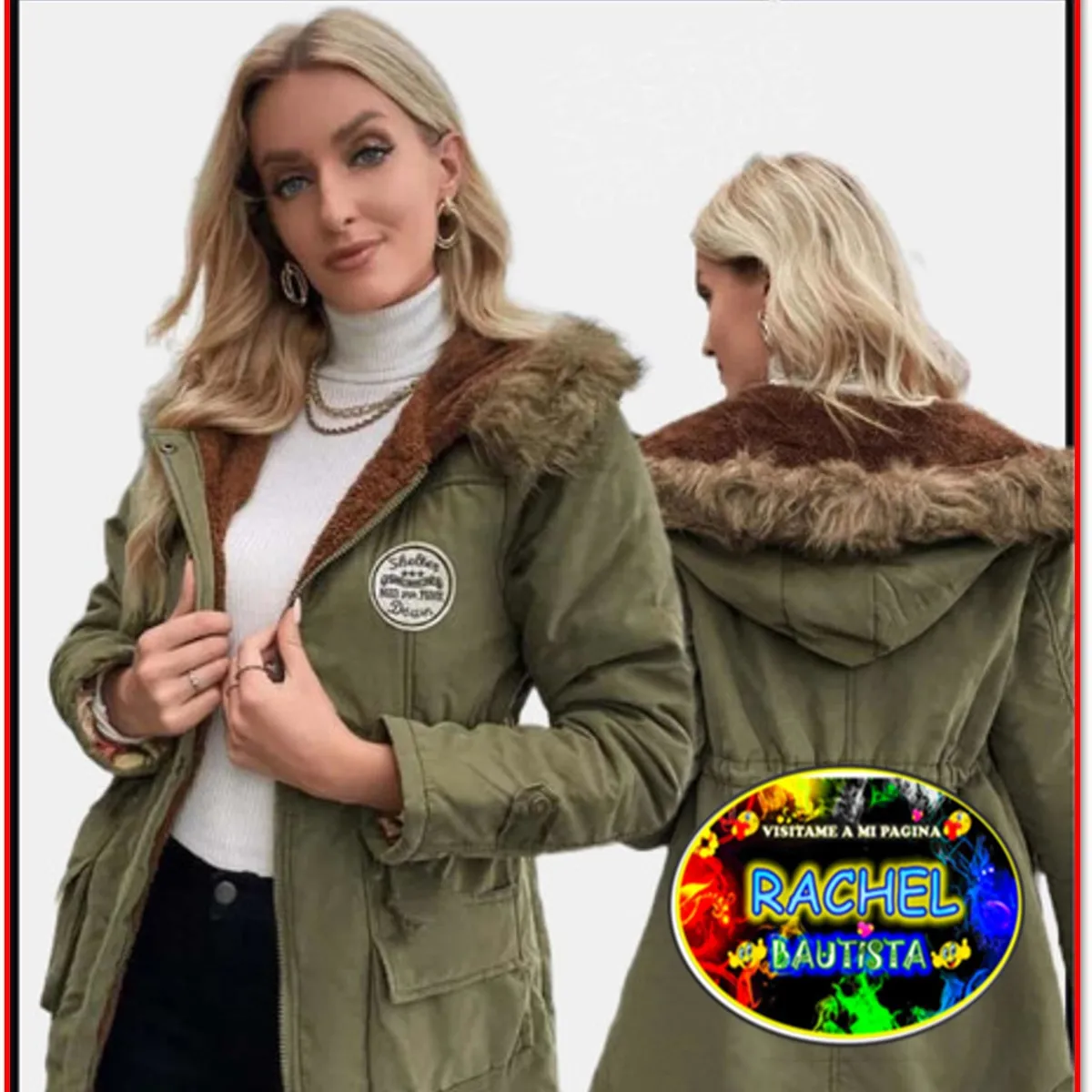 ARMY COLLECTION - Abrigo para Mujer Moda Coreana Parka