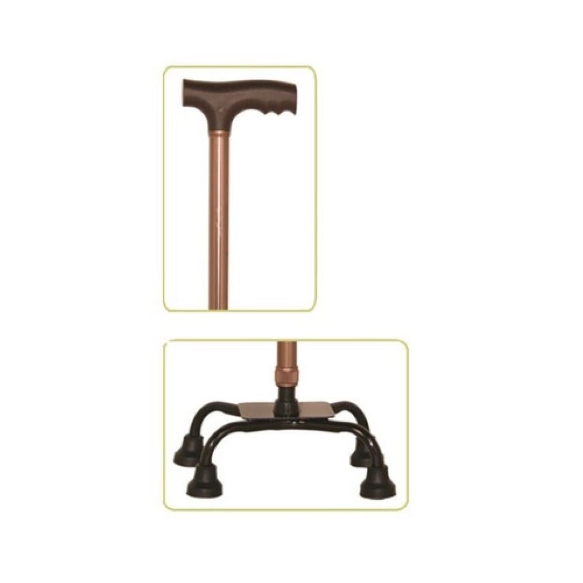 GENERICO - Bastón 4 Patas Importado Mango T