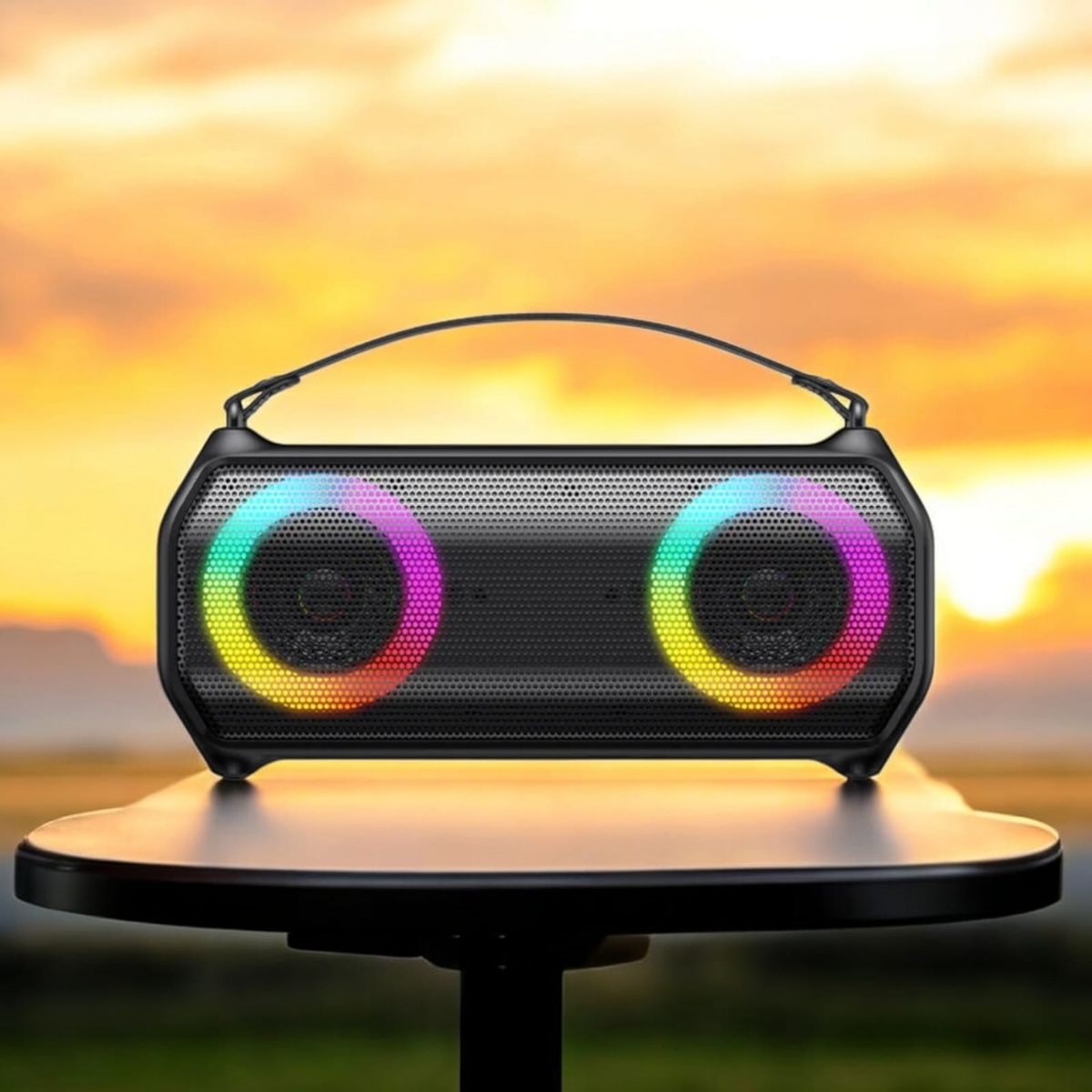 HAVIT - Parlante Portátil Bluetooth HAVIT Sk888BT IPX5 RGB ideal para ext