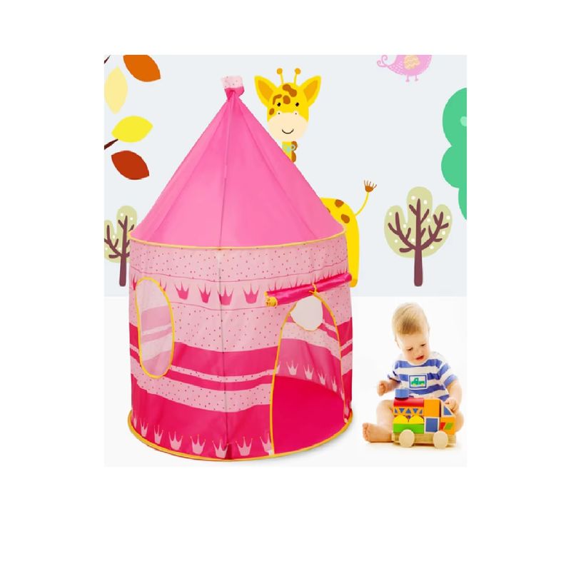 OEM - CARPA CASTILLO TIENDA DE CAMPAÑA  PARA NIÑAS -ROSADO