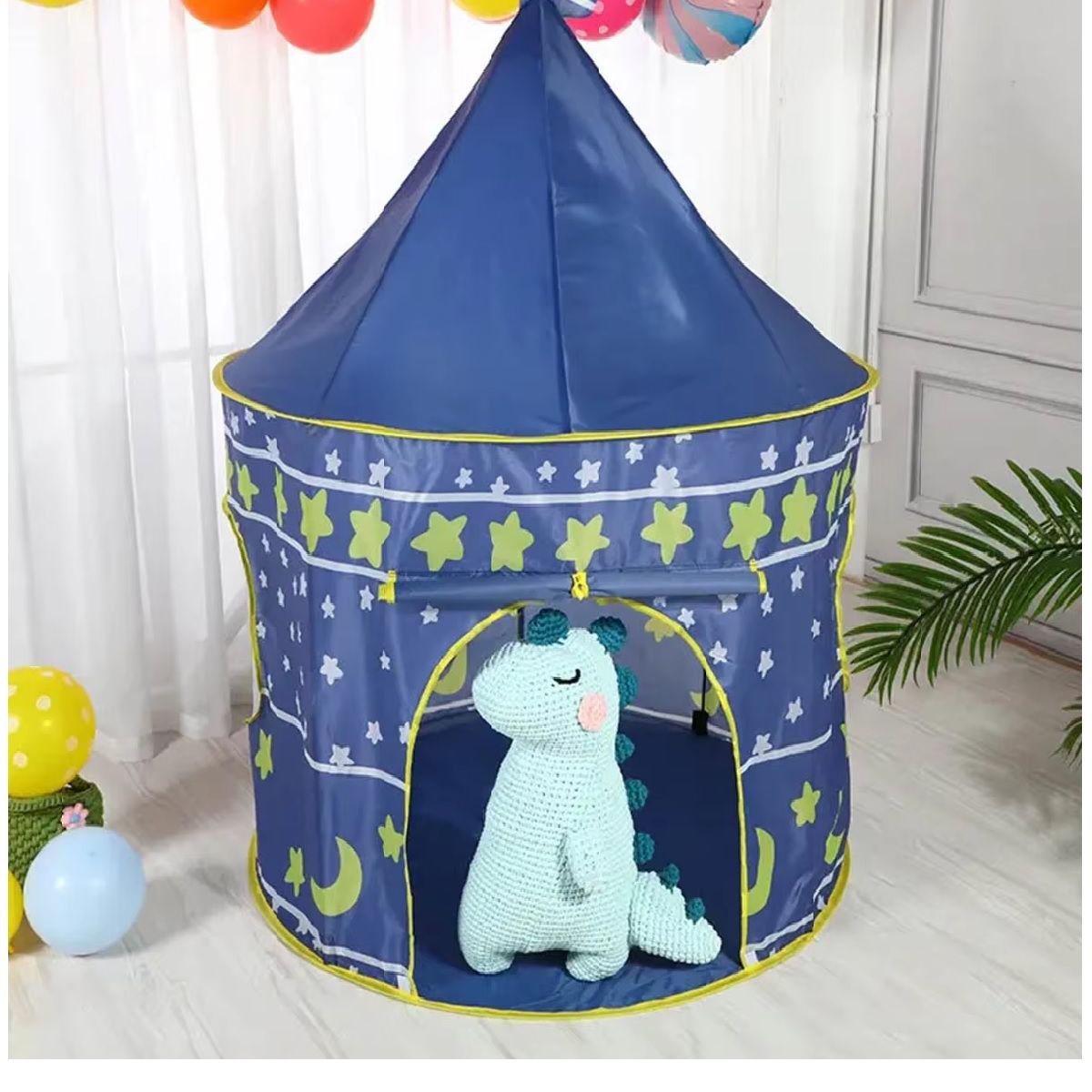 OEM - CARPA CASTILLO TIENDA DE CAMPAÑA  PARA NIÑOS-AZUL