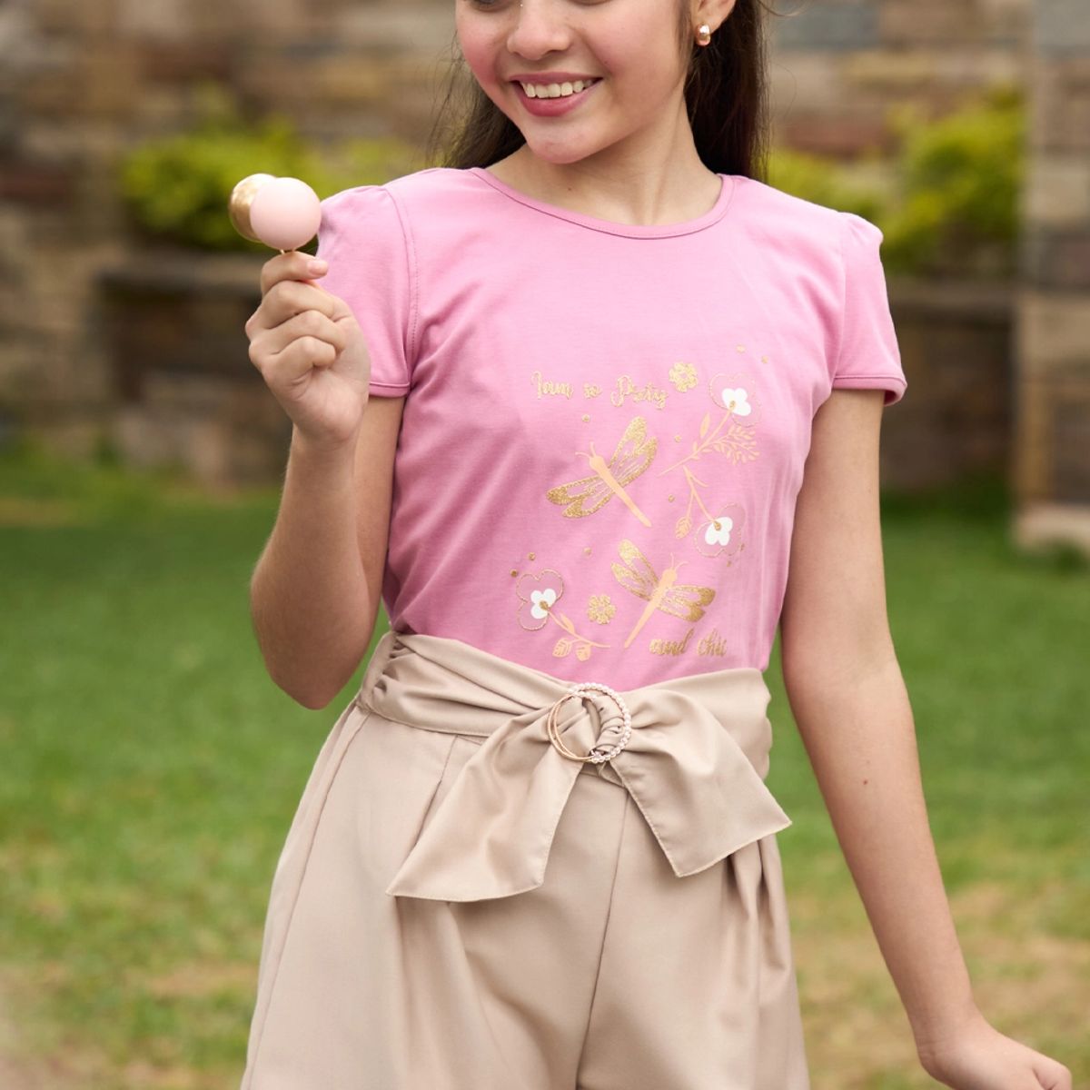 KIDS MASHMELO - Polo con Lazo en Espalda para Niña - Kids Mashmelo