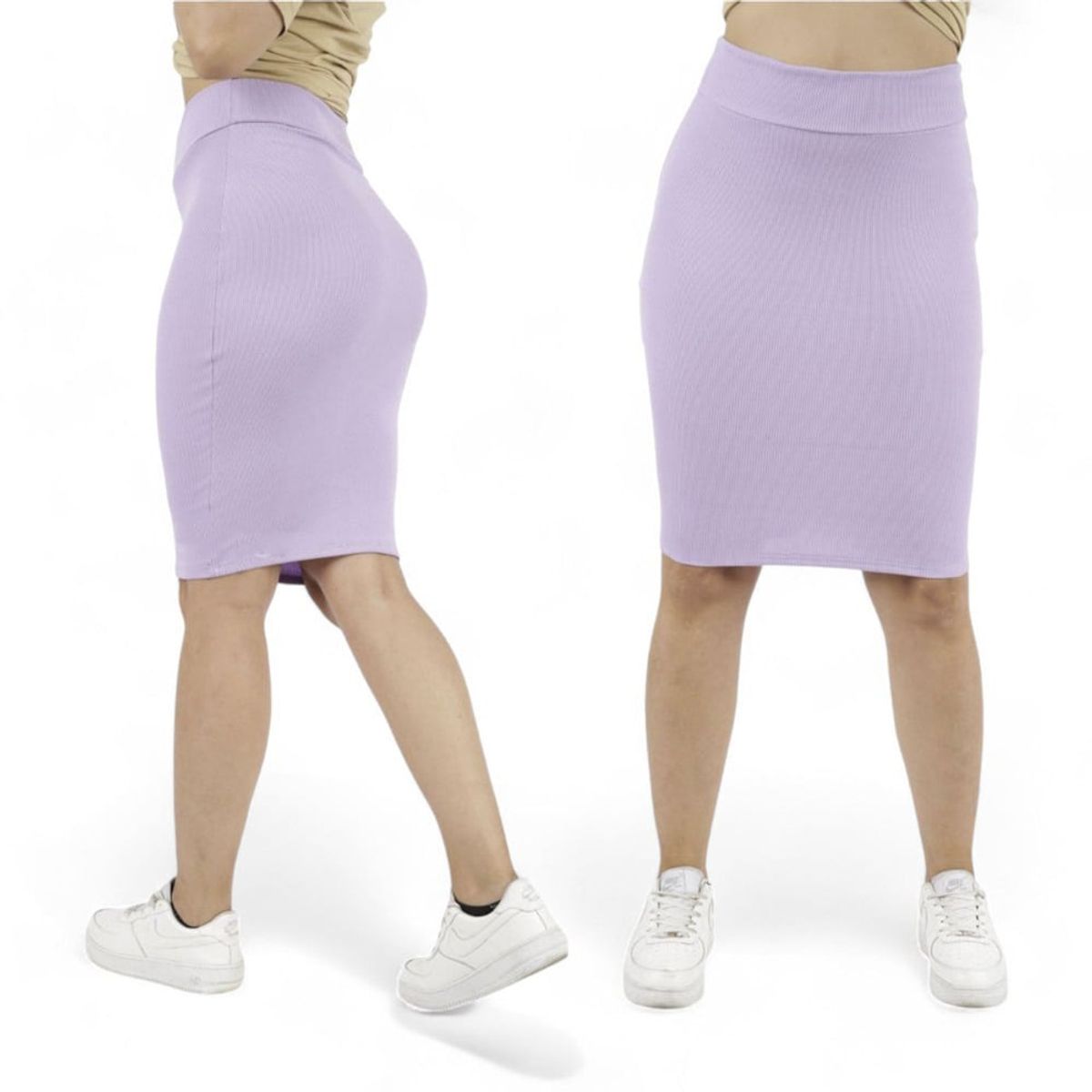 GENERICO - Mujer Falda Rib Grueso Col-14 Lila