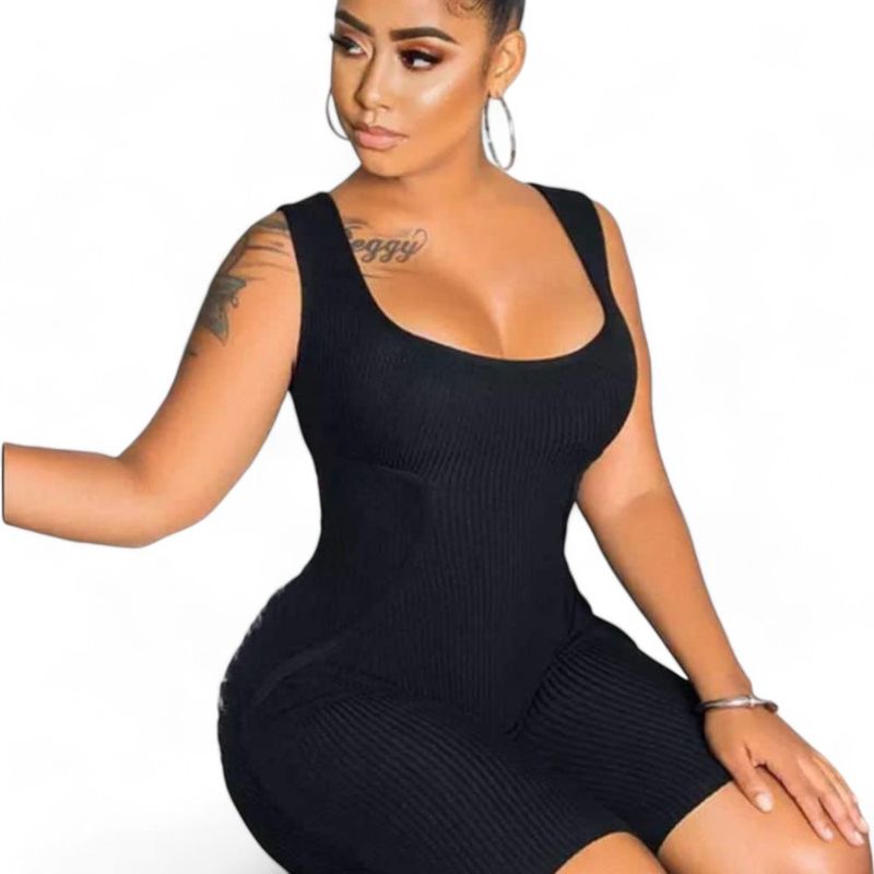 GENERICO - Mujer Enterizo Olimpico Chavo Col-22 Negro