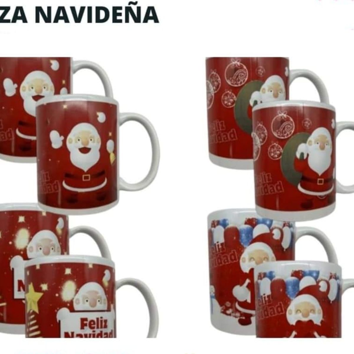 GENERICO - PACK DE 4 TAZA DE NAVIDAD