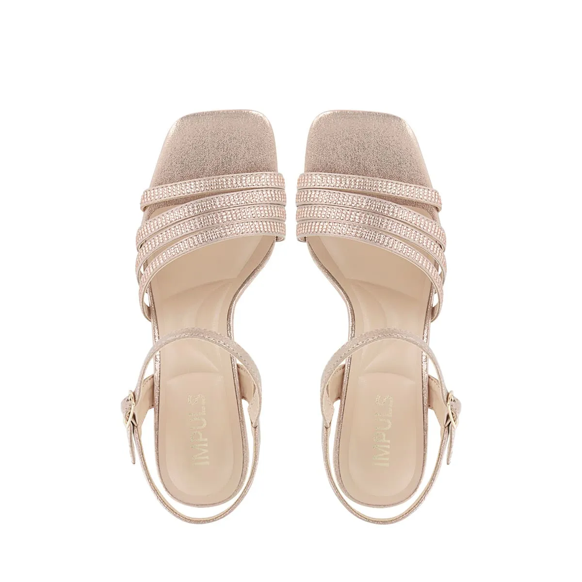 IMPULS - Sandalias para Fiesta Mujer Impuls Meja11 Champagne