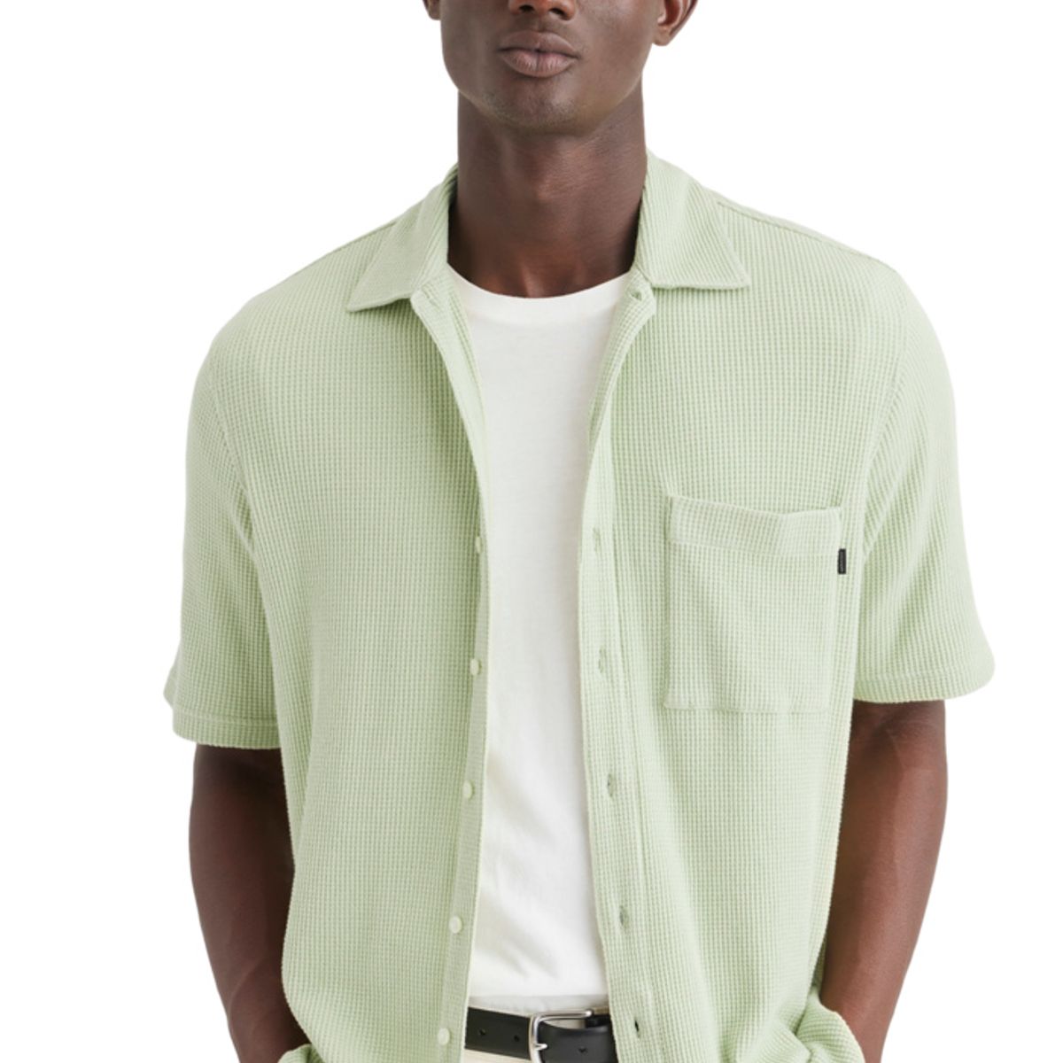 DOCKERS - Camisa Hombre Knit Button-Up Regular Fit Verde Dockers