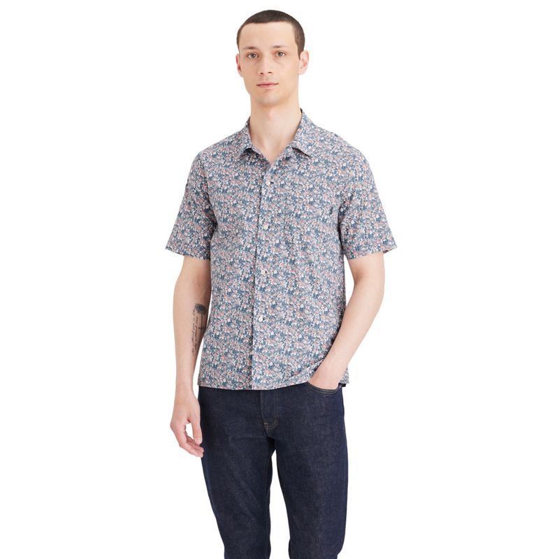 DOCKERS - Camisa Hombre Camp Regular Fit Azul Bluefin Dockers