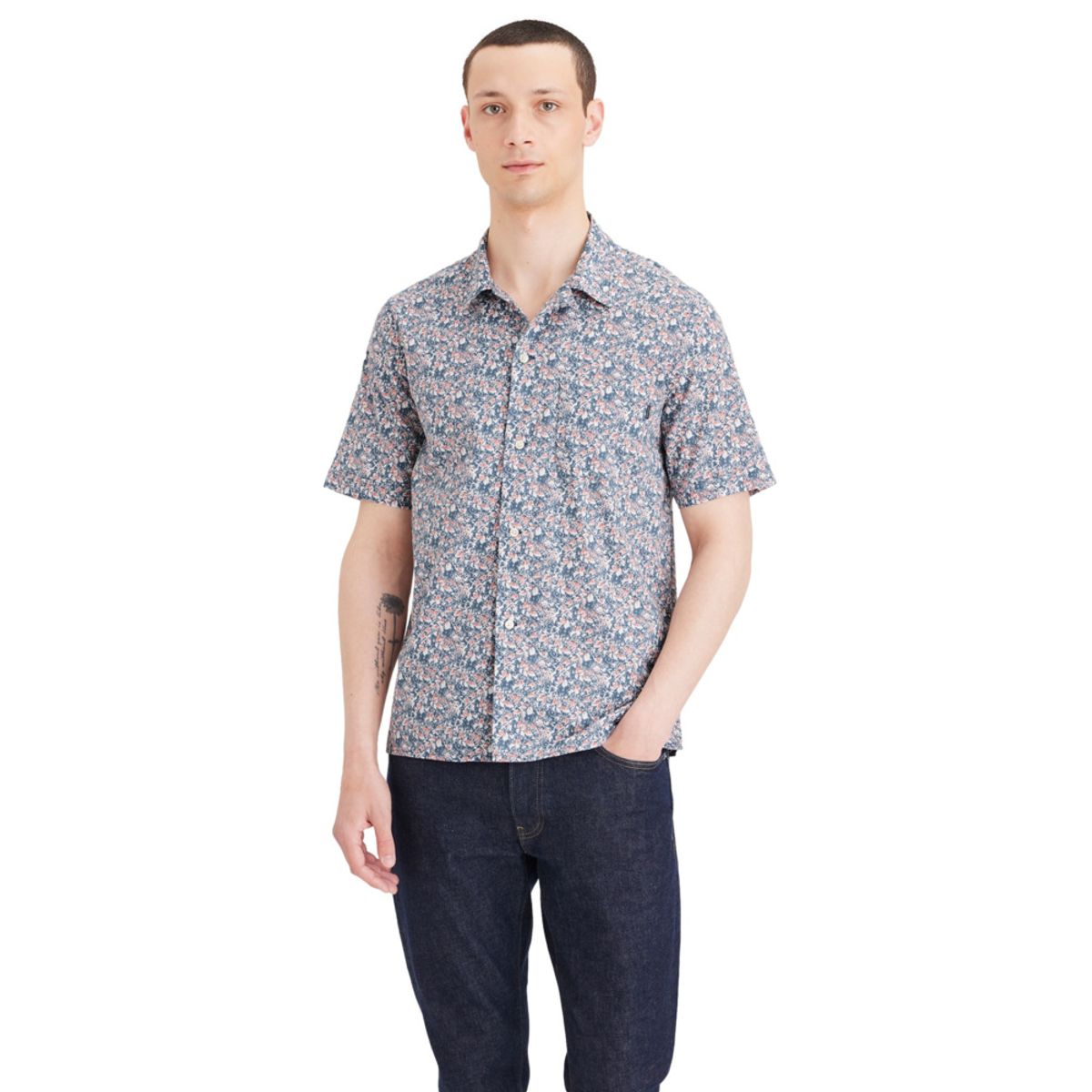 DOCKERS - Camisa Hombre Camp Regular Fit Azul Bluefin Dockers
