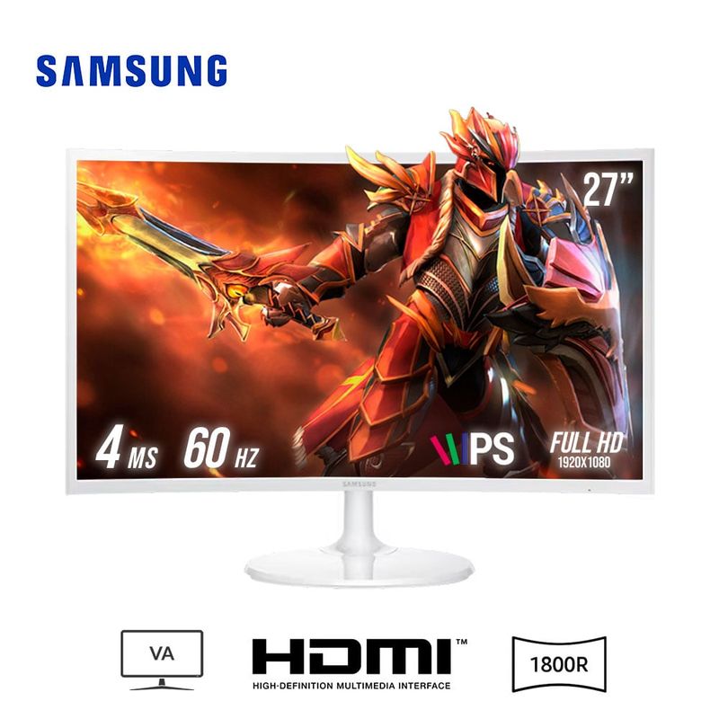 SAMSUNG - Monitor Curvo Samsung LC27F391FHNXZA 27 FHD HDMI BLANCO