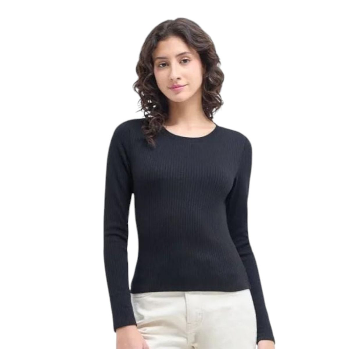 GENERICO - Mujer Polo Cuellos Redondo Ml Col-14 Negro