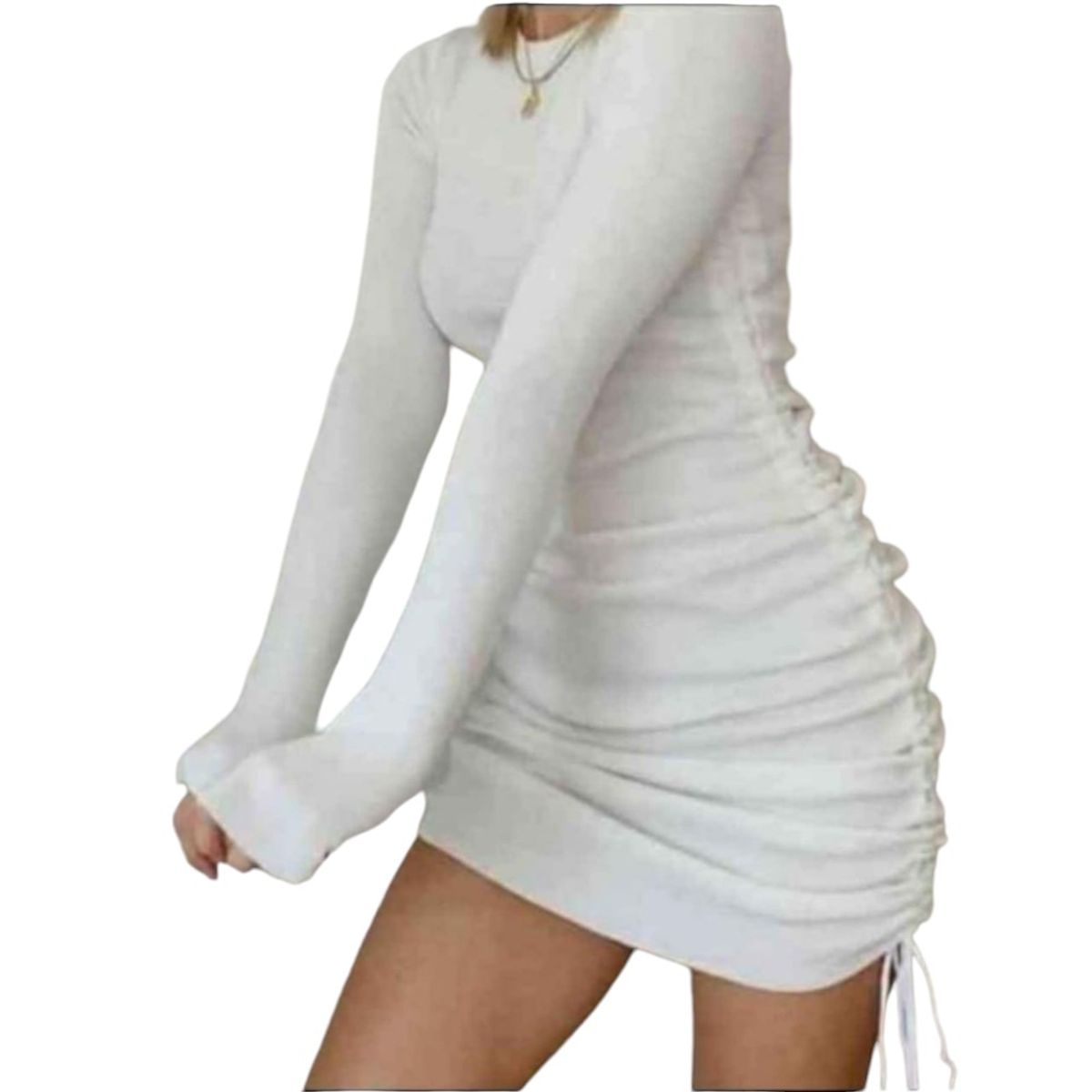 GENERICO - Mujer Vestido Jala Pita Ml Col-21 Blanco