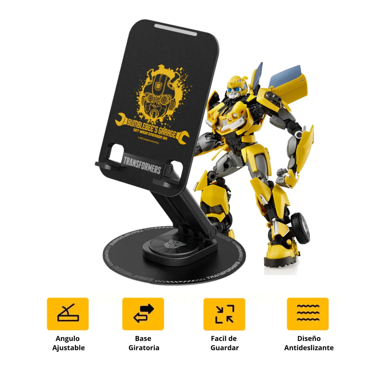 TRANSFORMERS - Soporte para teléfono y tablet Transformers Base Holder Negro TF-X07