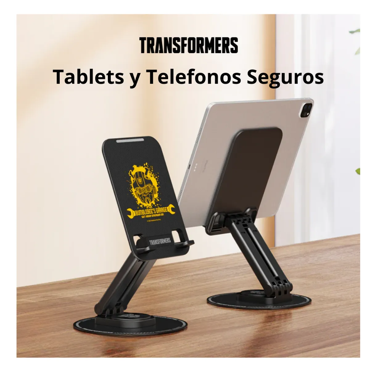 TRANSFORMERS - Soporte para teléfono y tablet Transformers Base Holder Negro TF-X07