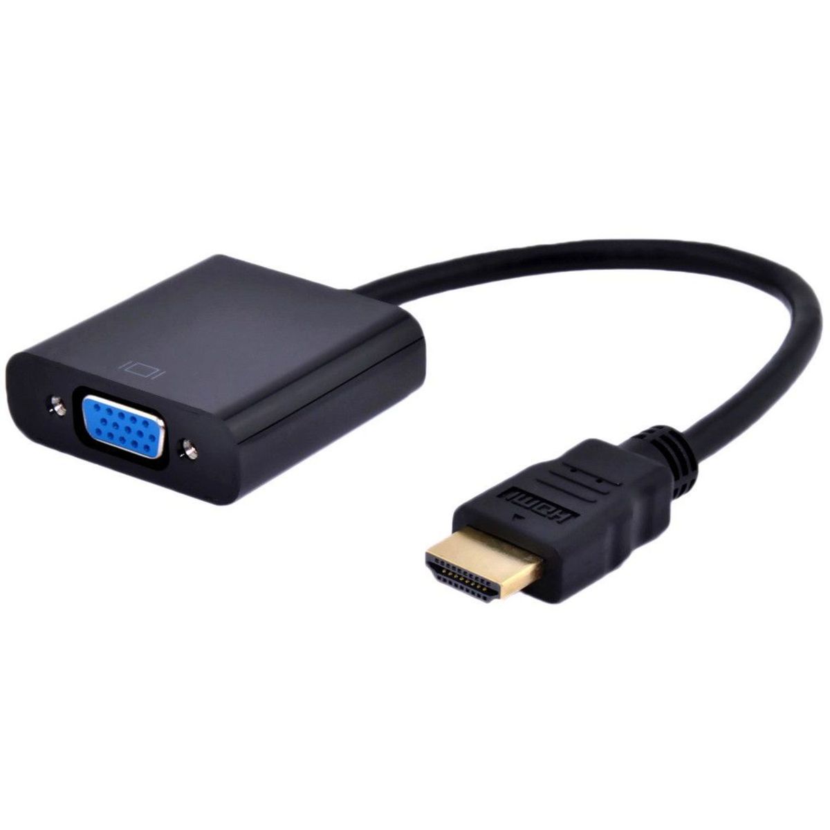 GENERICO - Cable Adaptador Hdmi A Vga Pantalla Monitor 1080p Hd Pc