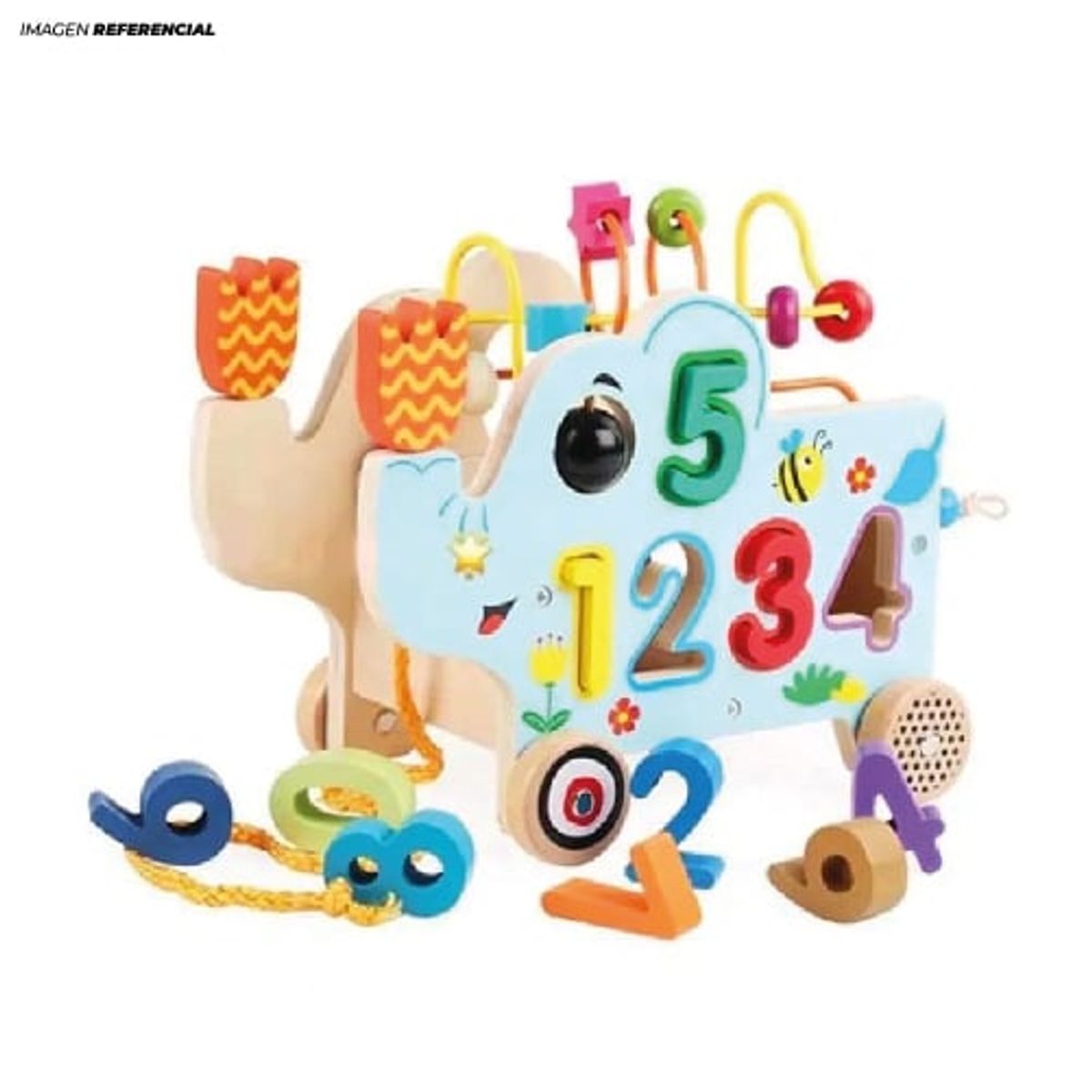 GENERICO - JUEGO MONTESSORI ELEFANTE DE ENCAJE